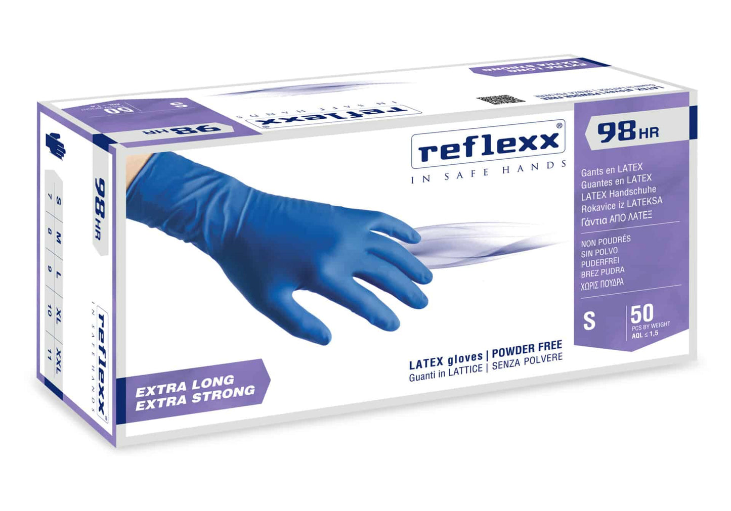 GUANTO LATTICE 98HR BLU ALTO SPESSORE CF 50 PZ